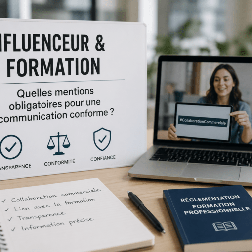 Mentions obligatoires pour la promotion des formations avec influenceurs