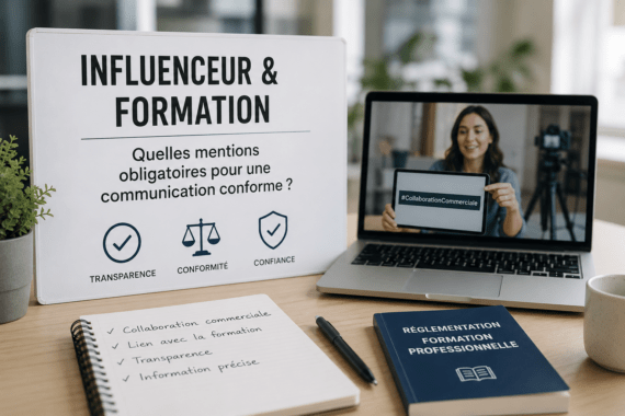 Mentions obligatoires pour la promotion des formations avec influenceurs